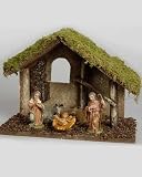 Crèche avec 5 santons