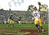 Matt Leinart Autographed/Hand SIgned USC Trojans 8x10 Photo (White jersey vs Michigan Rose Bowl Scor