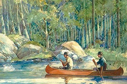 Canoe Catch, by William Hamilton Hope, 12x18 Paper Giclée