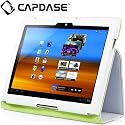 CAPDASE docomo GALAXY Tab 10.1 LTE SC-01D / SAMSUNG GT-P7510 専用 Protective Case FolioDot, White/Green スタンド機能つき ブックタイプ レザーケース 「フォリオ・ドット」 ホワイト/グリーン SLSGP7510-P026