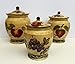 CANISTER SET,3PC CANISTER TUSCANY WINE GRAPE FRUITS