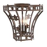 Bourbon Street - 3 Light Semi Flush Mount Ceiling Lighting Fixture - Lafitte Bronze - B6436