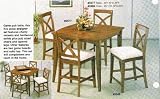 All new item 5 pc counter height cherry finish game / dining table set