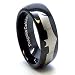 Search : Blue Chip Unlimited - Unique 8mm Black Tungsten Carbide Ring with Silver Laser Etched Batman Design Wedding Ring Engagement Band Fashion Jewelry Size 8