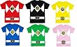 The Power Rangers Black Rangers Costume Adult T-shirt Tee [Apparel]