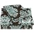 Regency Collection 310 Thread-Count Havana Floral Queen Sheet Set, Blue/Chocolate