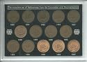 1953-1967 Queen Elizabeth II Halfpennies Coin Collector Halfpenny Set