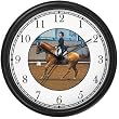 Dressage Horse and Rider (JP6) Wall Clock by WatchBuddy Timepieces (Slate Blue Frame)