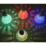 Ohuhu&reg; LED Badminton Shuttlecock Dark Night Glow Birdies Lighting For Outdoor & Indoor Sports Activities, 4-piece