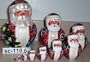 10 Pc/6 in Hand made, Hand painted Nesting doll "Santa" Item #sc-110.6