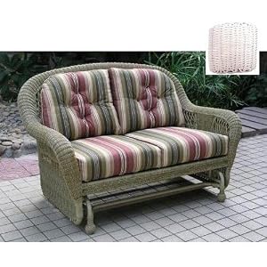 North Cape Montego Resin Wicker Double Glider - White by
