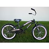 Kids bike girls 20" Beach Cruiser black and pink bicycle