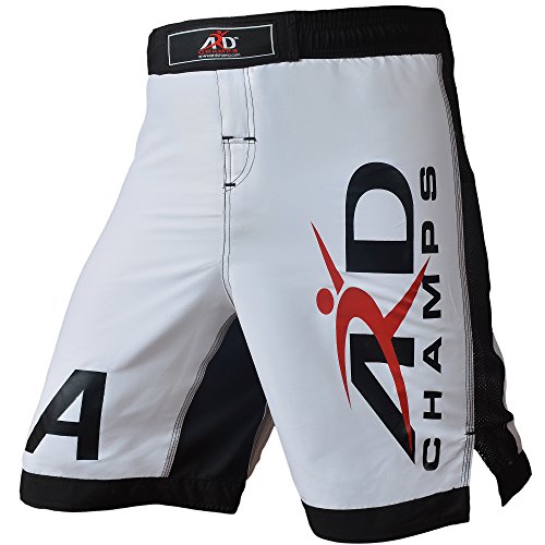 ARD CHAMPS XTreme MMA Fight Shorts UFC Cage Fight Grappling Thai Boxing White