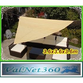 New Triangle Sun Shade Sail 11.5' Desert Sand Color