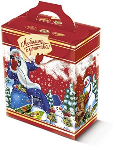 "Favorite from Childhood" Christmas &amp; New Year Gourmet Russian Chocolate Candy Assortment Gift "Winter Freshness", 19.4 oz/ 550 g
