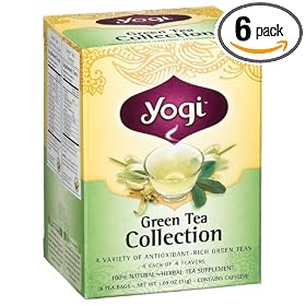 Yogi Tea Green Tea Collection, 16-Count Boxes (Pack of 6)  [Amazon Frustration-Free Packaging]