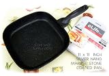 11 X 11 Nano Silver Marble Stone Coated Frying Pan