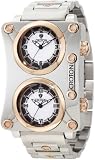 Croton Mens CN307361SSRG Industrial Dual Time White Dial Two Tone Stainless Steel Watch