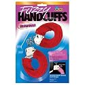 Sexy Soft Red Steel Fuzzy Furry Handcuffs Hand Cuffs
