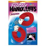 Sexy Soft Red Steel Fuzzy Furry Handcuffs Hand Cuffs