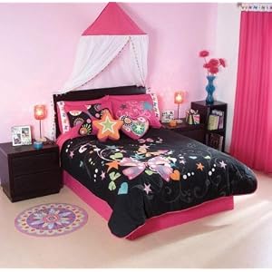 Pink Butterfly Comforter Bedding Set Twin 10 Pcs