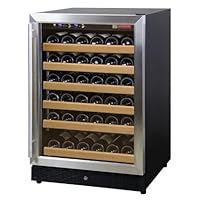 Allavino MWR-541-SSR 51 Bottle Wine Cooler Refrigerator - Black Cabinet with Stainless Steel Door