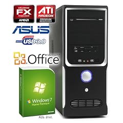 PC - CSL Sprint H5832 (Hexa) - Gaming SixCore! PC-System mit AMD FX-Series FX-6100 6x 3300 MHz, 1000GB SATA, 8192MB DDR3, Radeon HD 5570 2048MB, DVD-RW, CardReader, 7.1 Sound, GigLAN, USB 3.0, Windows 7 Home Premium, Office 2010 preloaded