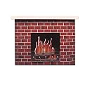 Fireplace with Fire Corrugated Decoration