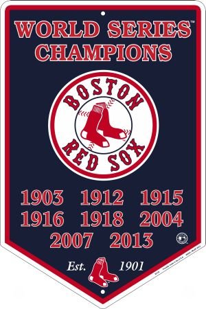 Boston Red Sox 2013 World Series 8 Times Champions Tin Sign