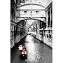 Venice, Italy Bridge of Sighs Scenic Black & White Poster