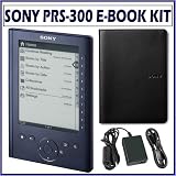 Sony PRS-300BC Digital Reader Pocket Edition in Blue w/ Premium Protective Cover and AC Charger Adapter