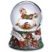 Poinsettia Rocking Horse Water Globe