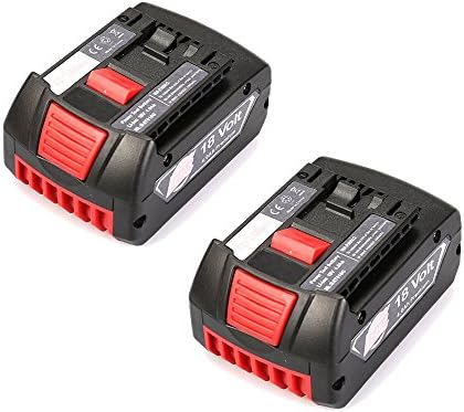 Flylinktech Bosch BAT609 18V 4000mAh LI-ION Cordless Battery Replacement for BAT609G,BAT618,BAT618G,BAT619,BAT619G,BAT610,BAT610G BAT622 (2 pack)
