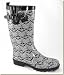Women's Butterfly Tattoo Waterproof Rubber Rain and Garden Boots