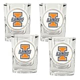 Illinois Fighting Illini NCAA 4pc Shot Glass Set