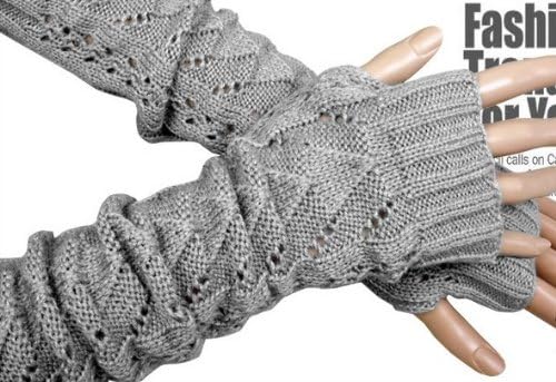 Lady Long Stretch Weave Knit Arm Warmer