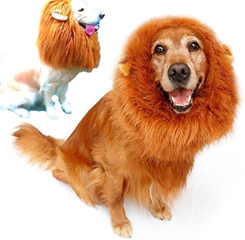 Pet Dog Wigs Diass Dog Lion Mane Costume Hair Clothes with Lion's Ears
