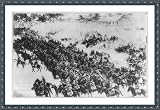 Historic Print (XL): [Mass of horse-drawn U.S. artillery advancing under cloud of dust - training scene?]