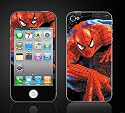 iPhone 4 Spiderman Vinyl Skin kit fits 4th generation apple iPhone decal cover Skins case.