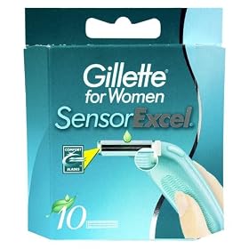 Gillette Sensor Excel For Women Refill Razor Blade Cartridges - 10 Pack