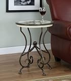 Compass Pattern Round Accent Table - Powell Furniture - 382-269