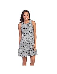 Nylon/Spandex Sleeveless Full-Skirt Jeweled Cutout Pleated  Dress