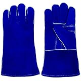 Trademark Tools 75-6016 100 Percent Leather Premium Welding Glove, Blue