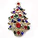 Soulbreezecollection Christmas Tree Brooch Pin Colorful Lights & Ornaments Christmas Jewelry