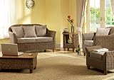 Conservatory Furniture Suite - Brown Wicker Cushioned - FREE 48Hr Dispatch