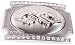 Iced Out Double Gun Silver Belt Buckle One Size