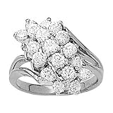 14K White Gold Diamond Right-Hand Ring - 2.00 Ct.