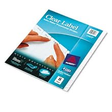 Avery Index Maker White Dividers, 8-Tab, Laser/Ink Jet, 3-Hole, Letter Size (8.5 x 11), Clear, 8 per Set (11417 )