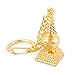 Fengshui Bejeweled Earth Stupa Amulet Keychain Charm Hanging-Protection + Free Red String Bracelet W1130