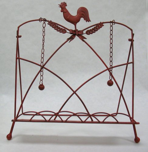 Red Rooster Chicken Kitchen Cookbook Stand